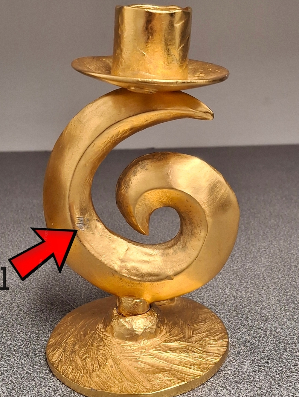 SOLD Vintage Edouard Rambaud Paris Gold Tone Bronze Gilded Spiral Candle Holders - Picture 5 of 8